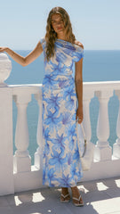 Racquel Maxi Dress - Ocean Bloom