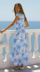Racquel Maxi Dress - Ocean Bloom