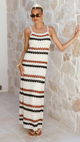 Kehlani Maxi Dress - Natural Stripe