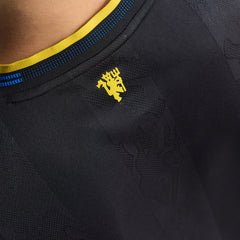 adidas Mbeumo Men's Manchester United Authentic Third Jersey 25/26 w/ NRFR + EPL Patches (Black)