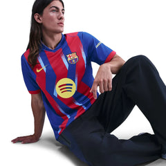 Nike Men's FC Barcelona Lamine Yamal 4th Jersey 25/26 w/ La Liga Patches (Blue/Red/Yellow)