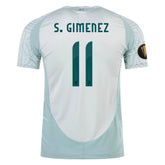 adidas Santi Gimenez Mexico Authentic Away Jersey 24/25 w/ Gold Cup 2025 Patches (Linen Green)
