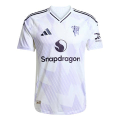 adidas Men's Manchester United 25/26 Authentic Away Jersey (White/Purple)