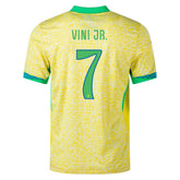 Nike Brazil Authentic Vini Jr. Home Jersey 24/25 (Dynamic Yellow/Lemon Chiffon/Green Spark)