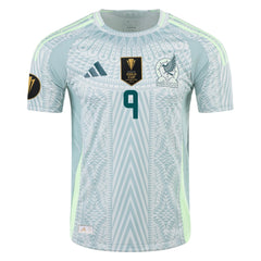 adidas Raul Jimenez Mexico Authentic Away Jersey 24/25 w/ Gold Cup 2025 Patches (Linen Green)