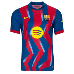 Nike Men's FC Barcelona 4th Jersey 25/26 (Blue/Red/Yellow)