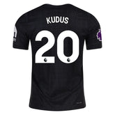 Nike Kudus Tottenham Hotspur Authentic Away Jersey 25/26 w/ EPL Patch (Black/Iron)