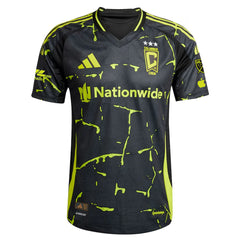 adidas Max Arfsten Columbus Crew Authentic Away Jersey w/ MLS Patches 25/26 (Black/Yellow)