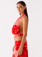 Soren Halter Top - Sicily Sunsets Print