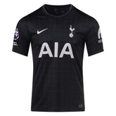 Nike Men's Tottenham Away Jersey w/ EPL + No Room For Racism Patches 25/26 (Black/Iron)
