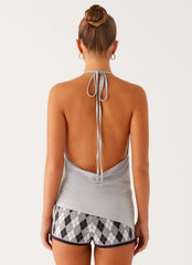 Dasha Cowl Top - Grey