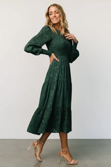 Stockholm Smocked Dress | Dark Green