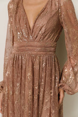 Charlene Maxi Dress | Rose Gold