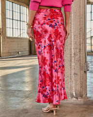 Bloom Again Printed Midi Skirt
