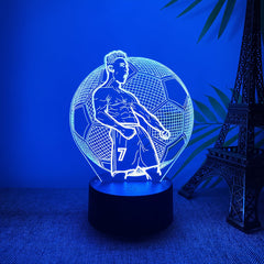 Ronaldo 3D Illusion Lamp – Multiple Variants