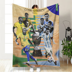 Copa America Football Blanket