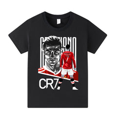 Cristiano Ronaldo Manchester United Style Kids’ Football T-Shirt - Multiple Variants