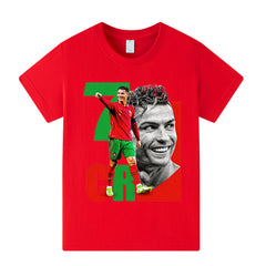 Kids’ Cristiano Ronaldo Portugal Football T-Shirt – Multiple Options