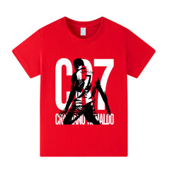 Kids’ Cristiano Ronaldo Football Design T-Shirt – Multiple Variants