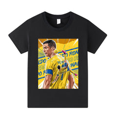 Cristiano Ronaldo Al Nassr Style Kids’ Football T-Shirt - Multiple Variants
