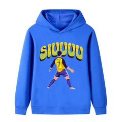 Kids’ Cristiano Ronaldo Siuuu Football Hoodie – Multiple Variants