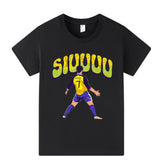 Kids’ Cristiano Ronaldo Siuuu Football T-Shirt – Multiple Variants