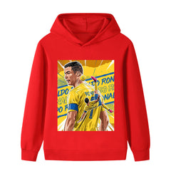 Cristiano Ronaldo Al Nassr Style Kids’ Football Hoodie - Multiple Variants