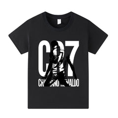 Kids’ Cristiano Ronaldo Football Design T-Shirt – Multiple Variants