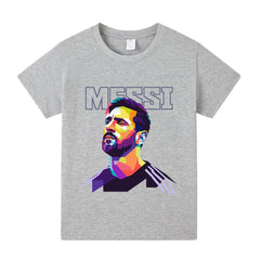 Kids’ Messi Football Design T-Shirt – Multiple Variants