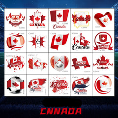 Canada Football Face Stickers & Temporary Tattoos – 20 Pack