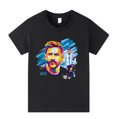 Kids’ Lionel Messi Football Design T-Shirt – Multiple Variants