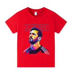 Kids’ Messi Football Design T-Shirt – Multiple Variants
