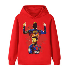 Lionel Messi Barcelona Style Kids’ Football Hoodie - Multiple Variants