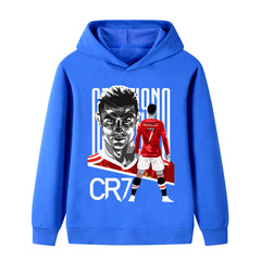 Cristiano Ronaldo Manchester United Style Kids’ Football Hoodie - Multiple Variants
