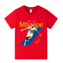 Kids’ Kylian Mbappe Football T-Shirt – Multiple Variants