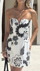 Sela Mini Dress - Midnight Garden