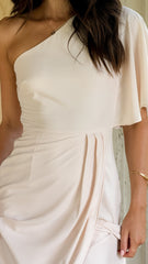 Emma One Sleeve Maxi Dress - Ivory