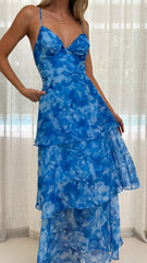Kelli Maxi Dress - Blue Floral