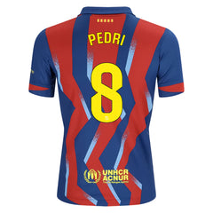 Nike Youth Pedri FC Barcelona 4th Soccer Jersey 25/26 (Gym Blue/Salsa Red)