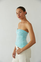 Callie Asymmetrical Twist Front Tube Top