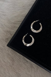Cara Hammered Hoop Earrings