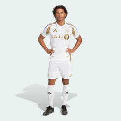 adidas Son Heung-min (Korean) LAFC Authentic Away Jersey w/ MLS + Apple + Ford Logo 25/26 (White/Gold)