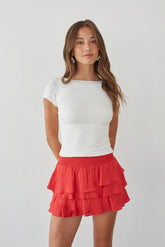 Daytona High-Rise Tiered Ruffle Skort