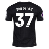 Nike Van de ven Tottenham Hotspur Authentic Away Jersey 25/26 w/ EPL Patch (Black/Iron)