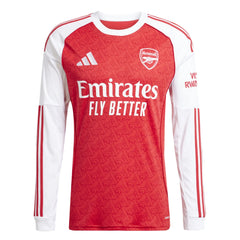 adidas Arsenal Long Sleeve Home Jersey 25/26 (Better Scarlet/White)