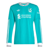 adidas Men's Liverpool FC Long Sleeve 25/26 Third Jersey (Sea Green)