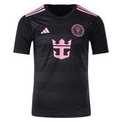 adidas Inter Miami Lionel Messi Away Jersey w/ Royal Caribbean Sponsor* 23/24 (Black)