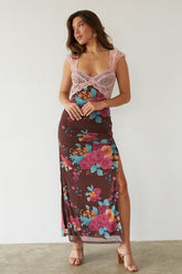 Mimi Floral Mesh Maxi Dress