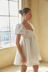 Parisa Puff Sleeve Babydoll Mini Dress