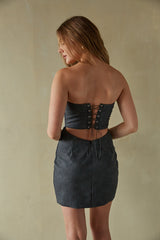 Royce Faux Leather Mini Dress